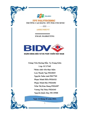 Tiểu luận sử dụng outlook gửi email cá nhân hóa cho khách hàng xây dựng kế hoạch email marketing cho doanh nghiệp