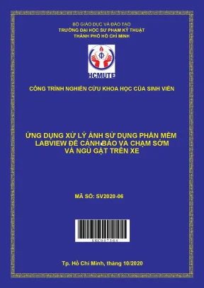 Hcmute ứng dụng xử lý ảnh sử dụng phần mềm labview để cảnh báo va chạm sớm và ngủ gật trên xe
