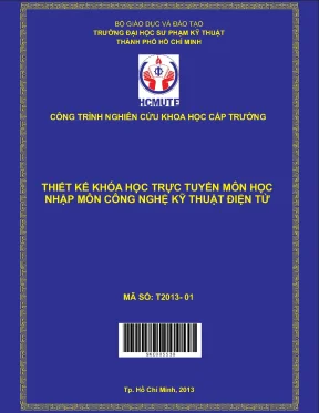 Hcmute thiết kế khóa học trực tuyến môn học nhập môn công nghệ kỹ thuật điện tử
