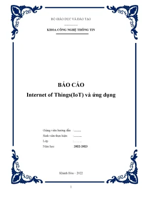 Báo cáo internet of thingsiot và ứng dụng