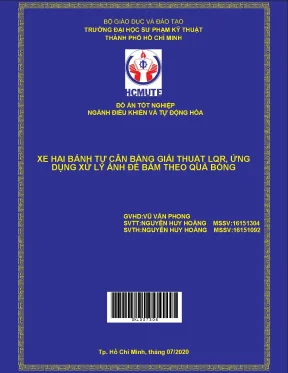 Đồ án hcmute xe hai bánh tự cân bằng giải thuật lqr ứng dụng xử lý ảnh để bám theo quả bóng