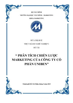 Tiểu luận phân tích chiến lược marketing của công ty cổ phần uniben