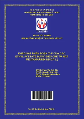 Đồ án hcmute khảo sát phân đoạn ti f của cao ethyl acetate được điều chế từ hạt me tamarind indica l