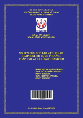 Đồ án hcmute nghiên cứu chế tạo vật liệu 2d graphene sử dụng phương pháp cvd và kỹ thuật transfer
