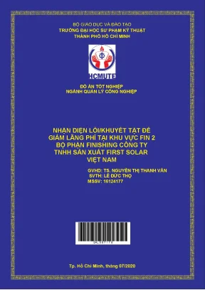 Đồ án hcmute nhận diện lỗi khuyết tật để giảm lãng phí tại khu vực fin 2 bộ phận finishing công ty tnhh sản xuất first solar việt nam