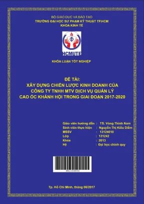 Đồ án hcmute xây dựng chiến lược kinh doanh của công ty tnhh mtv dịch vụ quản lý cao ốc khánh hội trong giai đoạn 2017 2020