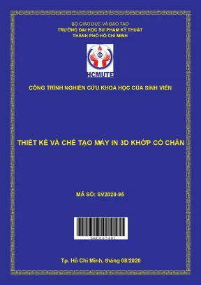 Hcmute thiết kế và chế tạo máy in 3d khớp cổ chân