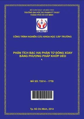 Hcmute phân tích bậc hai phần tử đồng xoay bằng phương pháp khớp dẻo