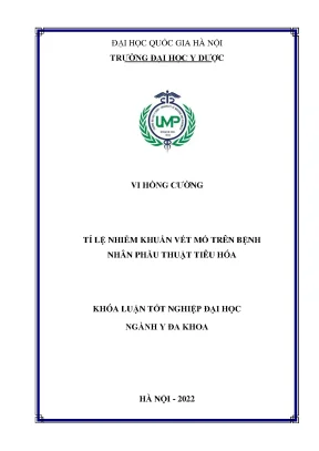 Tỉ lệ nhiễm khuẩn vết mổ trên bệnh nhân phẫu thuật tiêu hoá