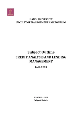 Tiểu luận credit analysis and lending management