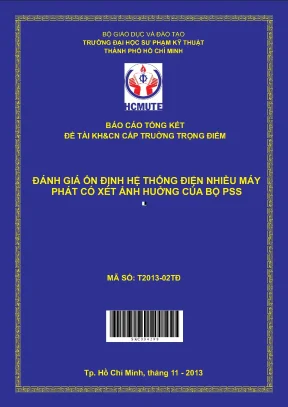 Hcmute đánh giá ổn định hệ thống điện nhiều máy phát có xét ảnh hưởng của bộ pss