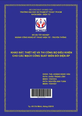 Đồ án hcmute khảo sát thiết kế và thi công bộ điều khiển cho các mạch công suất biến đổi điện áp