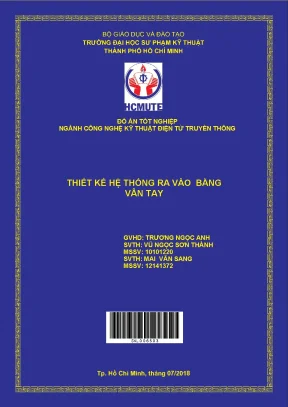 Đồ án hcmute thiết kế hệ thống ra vào bằng vân tay