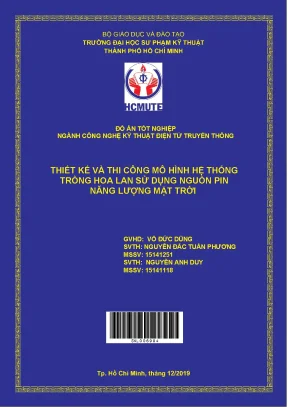 Đồ án hcmute thiết kế và thi công mô hình hệ thống trồng hoa lan sử dụng nguồn pin năng lượng mặt trời