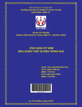 Đồ án hcmute ứng dụng kit arm điều khiển thiết bị điện trong nhà