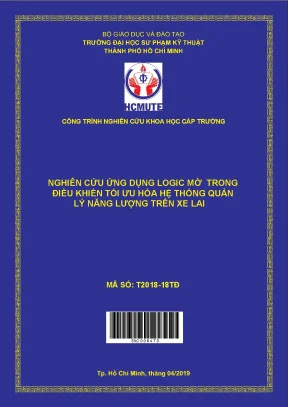 Hcmute nghiên cứu ứng dụng logic mờ trong điều khiển tối ưu hóa hệ thống quản lý năng lượng trên xe lai