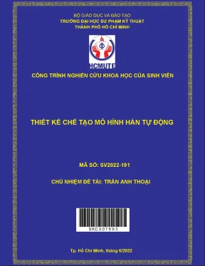 Hcmute thiết kế chế tạo mô hình hàn tự động