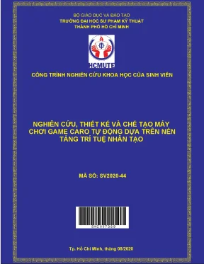 Hcmute nghiên cứu thiết kế và chế tạo máy chơi game caro tự động dựa trên nền tảng trí tuệ nhân tạo