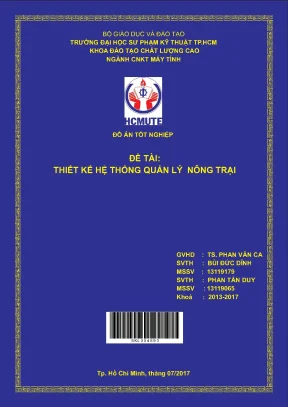 Đồ án hcmute thiết kế hệ thống quản lý nông trại