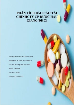 Tiểu luận phân tích báo cáo tài chínhcty cp dược hậu giangdhg