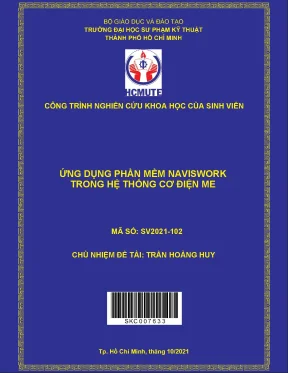 Hcmute ứng dụng phần mềm naviswork trong hệ thống cơ điện me