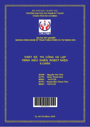 Đồ án hcmute thiết kế thi công và lập trình điều khiển robot nhện 6 chân