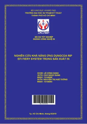 Đồ án hcmute nghiên cứu khả năng ứng dụng của rip efi fiery system trong sản xuất in