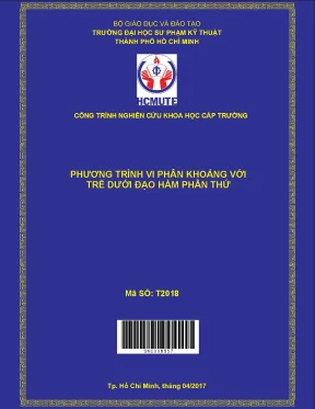 Hcmute phương trình vi phân khoảng với trễ dưới đạo hàm phân thứ