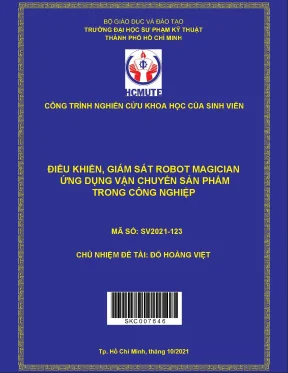 Hcmute điều khiển giám sát robot magician ứng dụng vận chuyển sản phẩm trong công nghiệp
