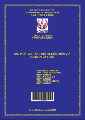 Đồ án hcmute giải pháp gia tăng giá trị sản phẩm vecni uv và i foil