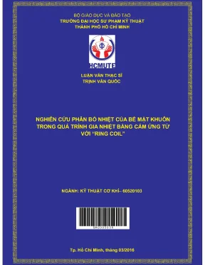 Hcmute nghiên cứu phân bố nhiệt của bề mặt khuôn trong quá trình gia nhiệt bằng cảm ứng từ với ring coil