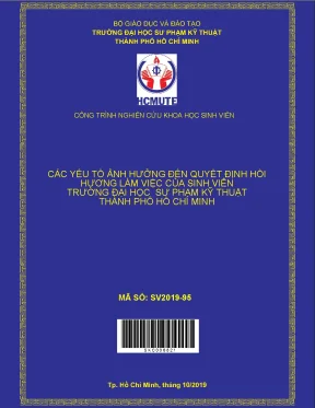 Hcmute các yếu tố ảnh hưởng đến quyết định hồi hương làm việc của sinh viên trường đại học sư phạm kỹ thuật thành phố hồ chí minh
