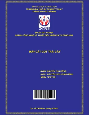 Đồ án hcmute thiết kế chế tạo máy gọt hoa quả