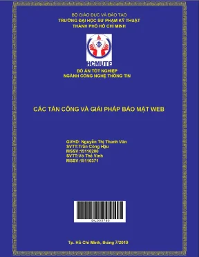 Đồ án hcmute các tấn công và giải pháp bảo mật web