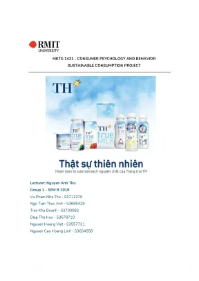 Tiểu luận mktg 1421 consumer psychology and behavior sustainable consumption project