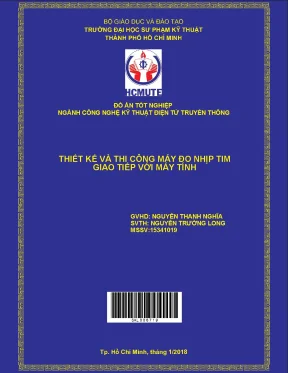 Đồ án hcmute thiết kế và thi công máy đo nhịp tim giao tiếp với máy tính