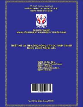 Đồ án hcmute thiết kế và thi công vòng tay đo nhịp tim sử dụng công nghệ iots