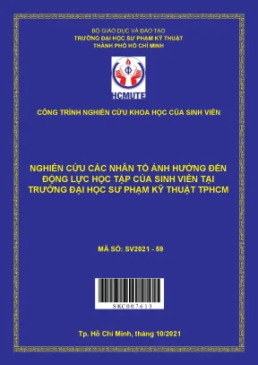 Hcmute nghiên cứu các nhân tố ảnh hưởng đến động lực của sinh viên tại trường đại học sư phạm kỹ thuật tphcm