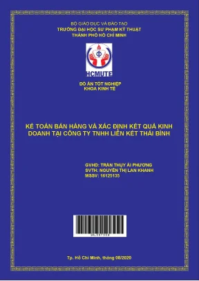 Đồ án hcmute kế toán bán hàng và xác định kết quả kinh doanh tại công ty tnhh liên kết thái bình