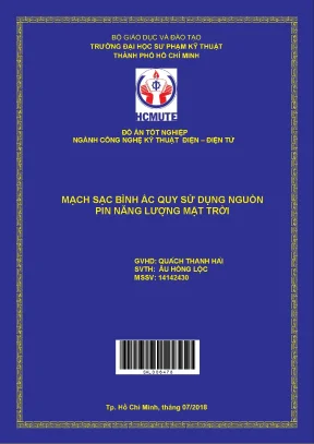 Đồ án hcmute mạch sạc bình ắc quy sử dụng nguồn pin năng lượng mặt trời