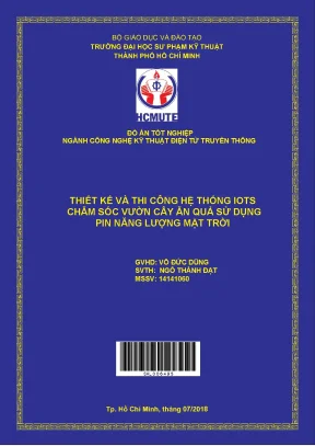 Đồ án hcmute thiết kế và thi công hệ thống iots chăm sóc vườn cây ăn quả sử dụng pin năng lượng mặt trời