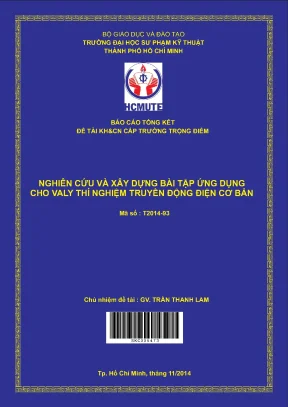 Hcmute nghiên cứu và xây dựng bài tập ứng dụng cho valy thí nghiệm truyền động điện cơ bản