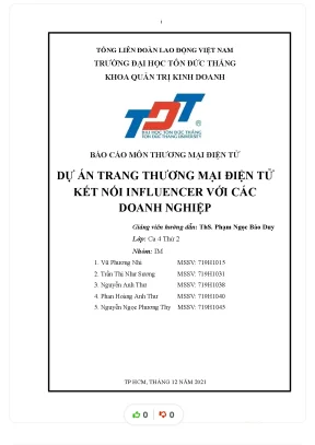 Báo cáo môn thương mại điện tử dự án trang thương mại điện tử kết nối influencer với các doanh nghiệp