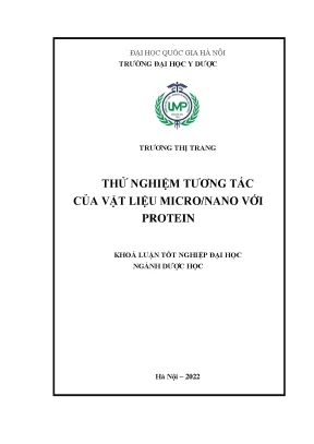 Thử nghiệm tương tác của vật liệu micro nano với protein