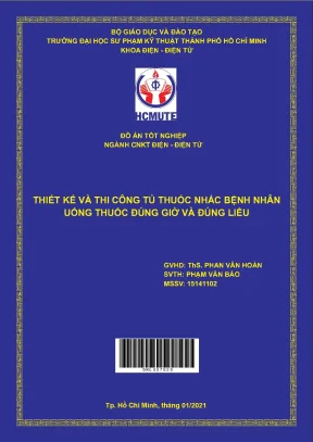 Đồ án hcmute thiết kế và thi công tủ thuốc nhắc bệnh nhân uống thuốc đúng giờ và đúng liều