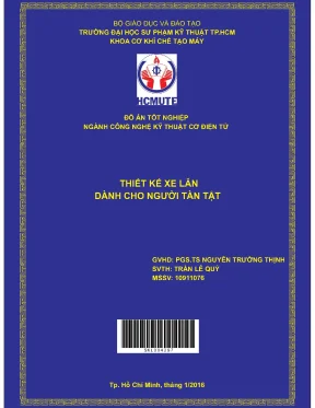 Đồ án hcmute thiết kế xe lăn dành cho người tàn tật
