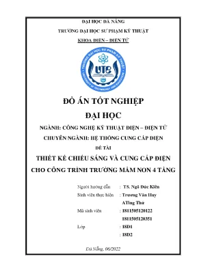 Thiết kế chiếu sáng và cung cấp điện cho công trình trường mầm non 4 tầng