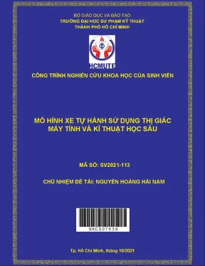 Hcmute mô hình xe tự hành sử dụng thị giác máy tính và kĩ thuật học sâu