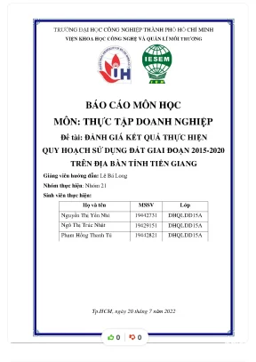 Báo cáo thực tập doanh nghiệp phân viện quy hoạch thiết kế nông nghiệp miền nam