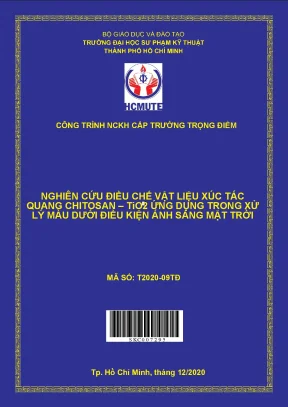 Hcmute nghiên cứu điều chế vật liệu xúc tác quang chitosan tio2 ứng dụng trong xử lý màu dưới điều kiện ánh sáng mặt trời